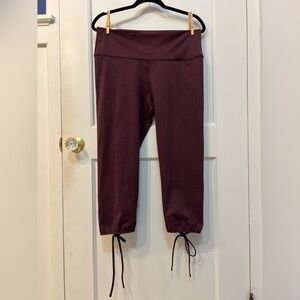 Aerie Move Maroon Tie Leggings XL